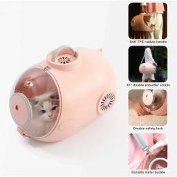 Bolsa de transporte para gato e cachorro, bolsa de viagem de grande capacidade respirável de astronauta para gatos, filhotes e gatos, com cápsula dupla, para carregar animais de estimação - Image 3
