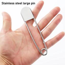 Alfinetes de segurança em aço inoxidável para fazer joias, alta qualidade, costura DIY, artesanato, lenço broche, novo, 12.8cm, 1pc - Image 2