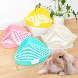 Caixa De Lixo De Coelho Médio Coelhos Caixa De Banheiro De Canto para Furão Hamster Gato Dragão Porco Guiné Suprimentos Holandês Porco - Image 1