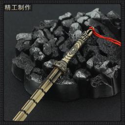 22 cm banhado a ouro maça de cobre forjado antigo metal chinês armas frias modelo decoração de casa artesanato coletar brinquedos de equipamentos de boneca dropshipping atacado venda quente presentes novo presente de c - Image 2