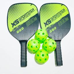 Pickleball Paddle Set, Raquetes com aperto de conforto, Conjunto de 2 Pás Pickleball, 4 Bolas, 1 Saco - Image 6
