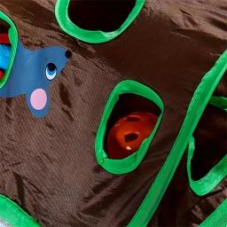Esteira De Brinquedo Interativo Com Buracos, Túnel De Gato Dobrável, Tapete De Jogo De Atividade, Treinamento Arranhando, 9 Buracos - Image 6