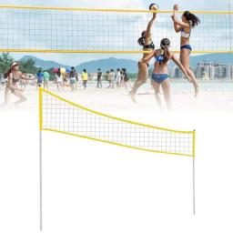 Conjunto de rede de vôlei ao ar livre, 9.5*1m, fácil configuração, praia, vôlei, portátil, badminton, vôlei, esportes ao ar livre, malha de treinamento - Image 6