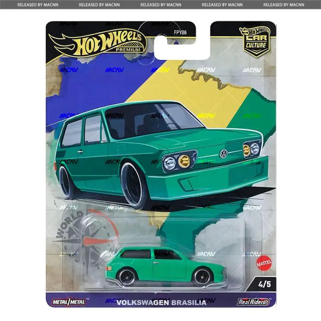 Hot Wheels Premium Car Culture World Tour 1/64 Volkswagen Golf Brasilia Audi S4 Quattro Alfa Romeo Veículo Modelo