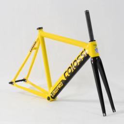 Colossi-quadro de câmbio fixo para moto Track, quadro 700C, alumínio, garfo em carbono, alta qualidade, peças de bicicletas, 53/55cm - Image 2