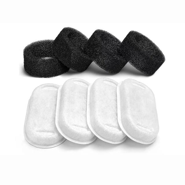 Bebedouro de Aço Inoxidável Newpet para Gatos 3,2L com 4 Filtros de Carbono e 4 Filtros de Espuma Substituíveis