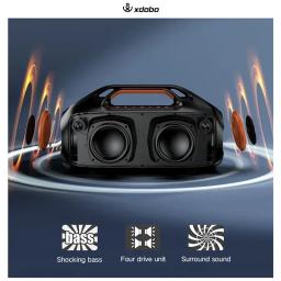 Alto-falante Bluetooth portátil, caixa de som de alta potência Subwoofer impermeável ao ar livre, 360 Omnidirectional Sound Wave Column, cartão TF, 160W - Image 3