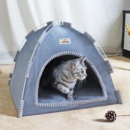 Pet Tent Cave Hut para gato, Casa de dormir para gatinho, Cesta para canil pequeno, Cama para Chihuahua, Cesta para cachorro pequeno - Image 2