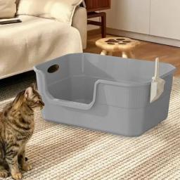 Abra a Caixa De Lixo Do Animal De Estimação, banheiro Do Gato À Prova De Respingos, pequenos Gatos Médios Grandes - Image 1