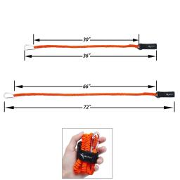 1pc elástica caiaque paddle trela ajustável com gancho de segurança vara de pesca pólo enrolado cordão cordão corda laço acessórios do barco a remo - Image 6