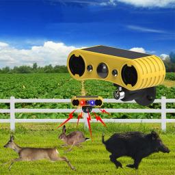 Solar Outdoor Infrared Induction Alarme, Alta Freqüência Detector Ultrasonic, Animal Repeller, Dog Latir, Fazendas, Jardim, 4 Modos - Image 2