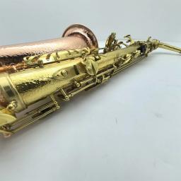 Saxofone Tenor Flat com Case, Bronze Fósforo, Laca Dourada, Instrumento Musical, Tocando, Alta Qualidade - Image 3