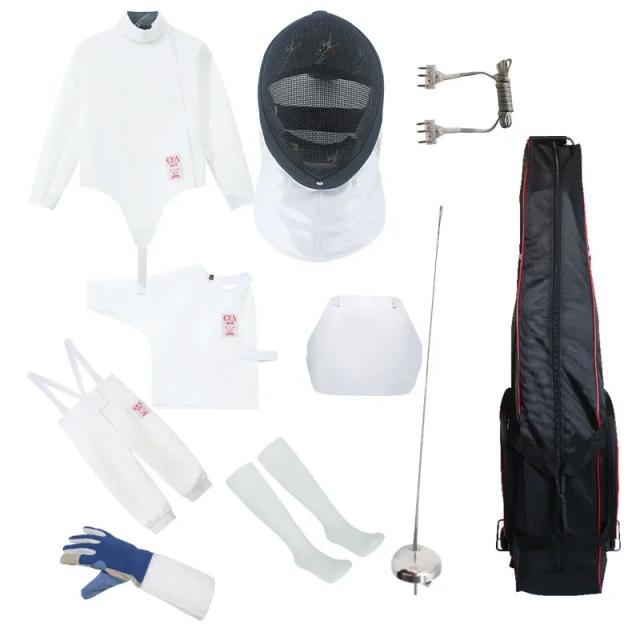 Venda quente da temporada nova regulação cfa450n conjunto de equipamentos de esgrima terno protetor conjunto inteiro de equipamentos de esgrima para artes marciais a