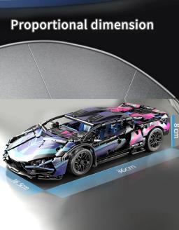 1314 pçs kits de construção para adultos lamborghini técnico 1:14 corrida supercar bloco de construção brinquedos para crianças presentes natal - Image 5