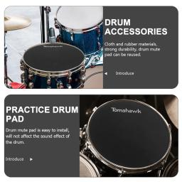 Drum Prática Pad para melhorar as habilidades de bateria, Mute Pad, Rubber Pad, substituição Acessório - Image 4