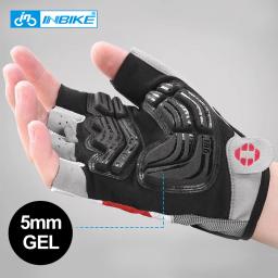 INBIKE-Luvas de Ciclismo com Almofada Gel à Prova de Choque para Homens e Mulheres, Meio Dedo, Esporte, Bicicleta, Ginásio, Fitness, MTB, IF239, Verão - Image 1