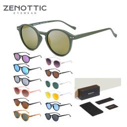 Zenottic retro polarizado óculos de sol 2023 2024 das mulheres dos homens do vintage pequeno quadro redondo óculos de sol lente polarizada uv400 sombra - Image 1