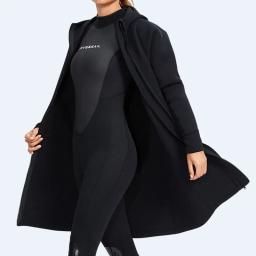 Jaqueta de natação de neoprene com capuz longo para homens e mulheres, jaqueta térmica, mergulho, mergulho, surf, casaco de mergulho, ao ar livre, 3mm - Image 6