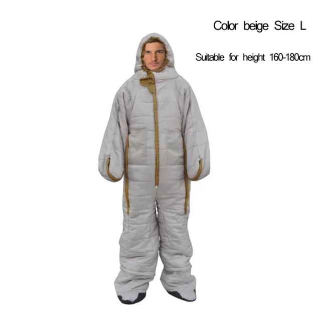 Saco de Dormir Humanóide de Algodão Super Leve para Adultos - Ideal para Acampamento em Todas as Estações