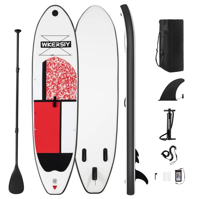 Prancha Inflável Stand Up Paddle Antiderrapante para Todos os Níveis de Habilidade com Bomba de Ar e Bolsa de Transporte