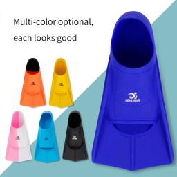 Nadadeiras de silicone para homens e mulheres, Treinamento de barbatanas curtas, Equipamento de mergulho, Nadadeiras para crianças e adultos - Image 4