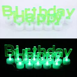1 conjunto led colorido brilhante feliz aniversário vela com efeito de luz brilho no escuro para crianças festa de aniversário decoração para casa festival - Image 3