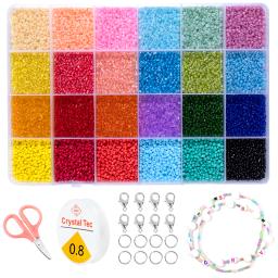 Multicolor Seed Beads Set para Fazer Jóias, Contas para Pulseiras, Bead Craft, Carta de Vidro, DIY Arte e Artesanato, 2mm - Image 5
