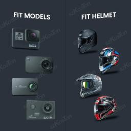 Motocicleta Capacete Monte com Chin Strap, Suporte para bicicleta, Acessórios de Montagem para Go Pro 12, 11, 10, 9, Insta360, X3, GO3, DJI Action 4 - Image 6