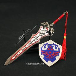 Espada Periferia de Zelda de Tamanho Grande para Crianças, Coleção Link Master, Arma de Metal, Brinquedo Modelo, Lágrimas do Reino, Escudo Haila - Image 3