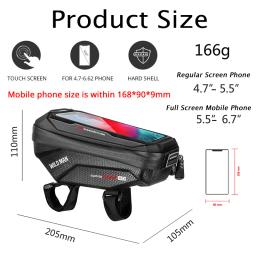 SELVAGEM MAN-Rainproof Touch Screen Bicicleta Guiador Bag, Saco Da Bicicleta, Caso Do Telefone Móvel, MTB Acessórios, Ciclismo, 6,7" - Image 2