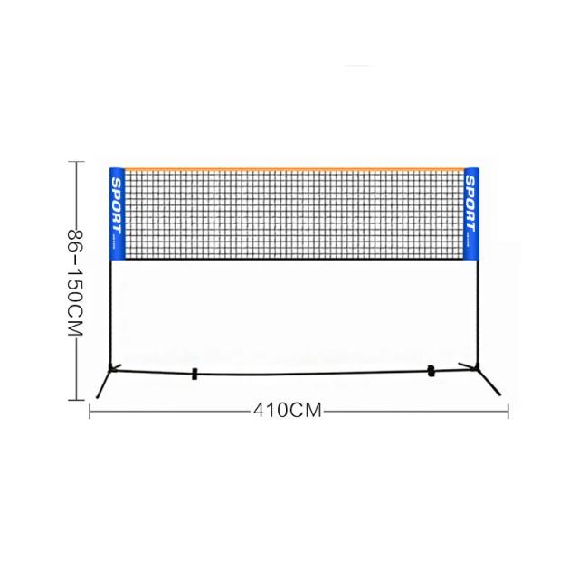 Quadro de Tênis Ajustável 150/86cm com Rede 3.1/4.1m para Badminton, Voleibol, Futebol e Pickleball na Praia