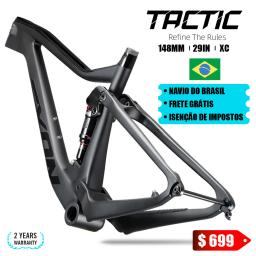 LEXON TACTIC Full Carbon MTB Quadro Suspensão de carbono Boost 148mm 29er Mountain Bike Cross Country DNM ROCKSHOX para bicicleta - Image 1