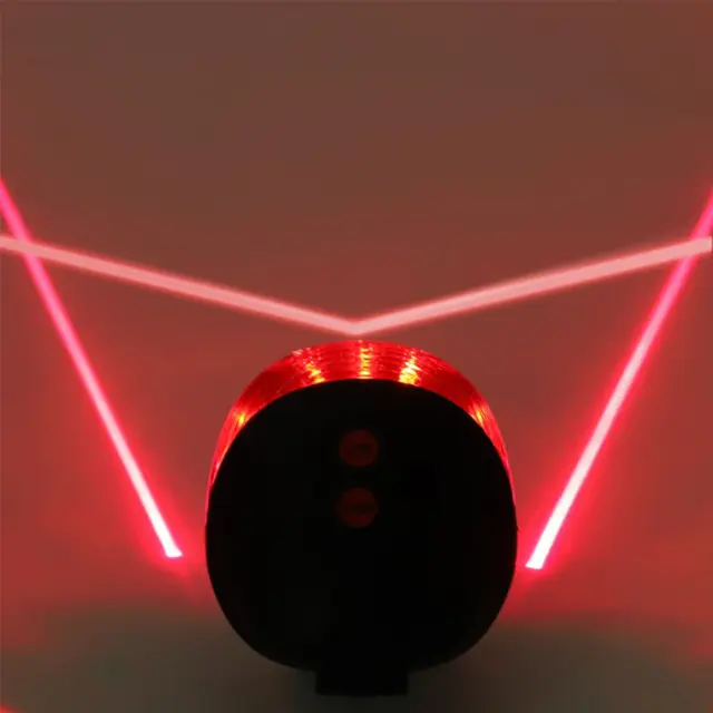 Luz Traseira LED de Alta Qualidade para Bicicleta com Aviso de Segurança e Efeitos a Laser - 5 LEDs + 2 Lasers Piscando