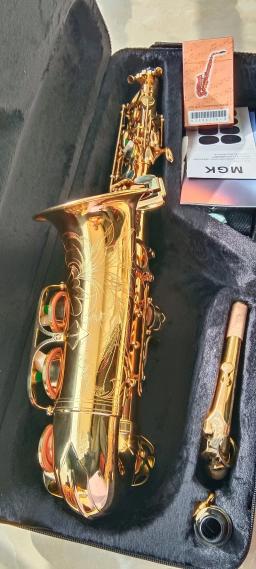 R54 Saxofone Alto com Bocal e Case, dourado, instrumento de alta qualidade, modelo, novo - Image 4