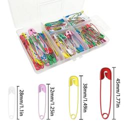 Assorted Size Pins de segurança coloridos, pinos para artesanato, costura, fazer jóias, casa, uso de escritório, 28mm, 32mm, 38mm, 45mm, 130 pcs - Image 1