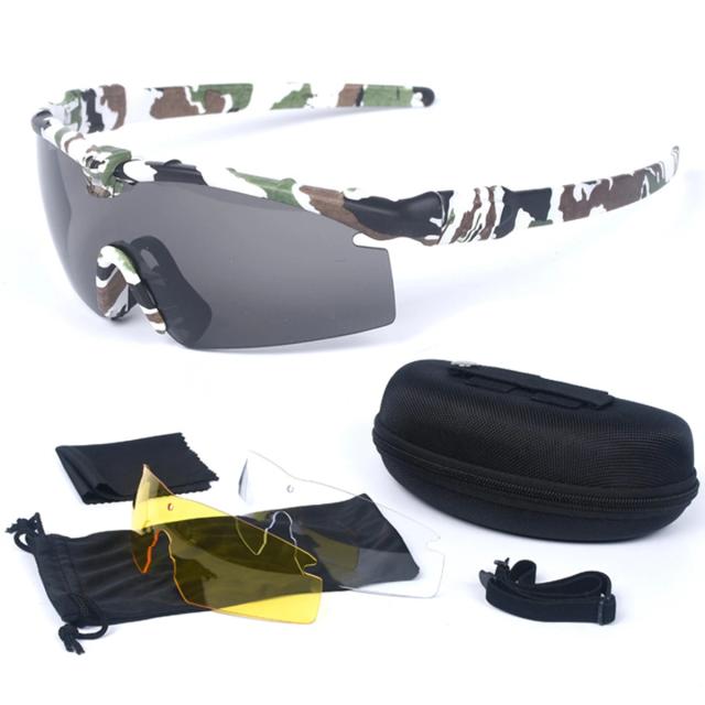 Óculos de Proteção Tricolor para Airsoft e Paintball com Proteção UV e Antifog para Jogos de Tiro e Caça