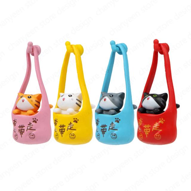 Mini Frigorífico de Adesivos para Crianças - Ornamento de Gato e Gatinho, Decoração para Casa e Acessórios de Cozinha