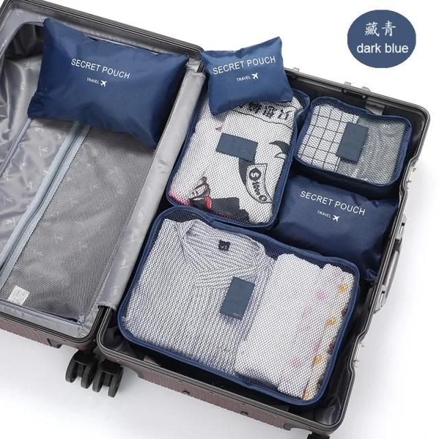 Conjunto de 6 Sacos de Armazenamento para Viagem - Organizadores de Mala, Roupas e Sapatos