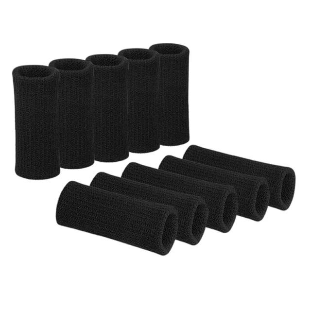 Conjunto de 10 Mangas de Dedo Elásticas para Esportes - Suporte para Artrite em Atividades ao Ar Livre com Proteção para Basquete e Vôlei