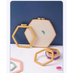 Hexagonal DIY Bordado Hoop Tool, Agulha Tradicional Chinesa, Ferramentas De Costura Doméstica, Artesanato, Ponto Cruz - Image 4