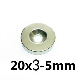 Ímãs poderosos de disco forte, 20x3-5mm, para geladeira, construção diy, educação científica, 20x3 buraco 5mm 20*3-5 20x3-5 - Image 4