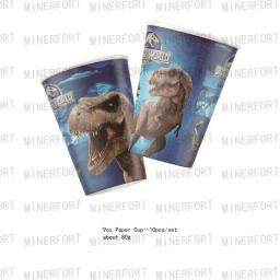 Jurassic world dinossauro tema descartável talheres copo prato dinossauro balão banner festa de aniversário das crianças bolo bandeira decoração - Image 2