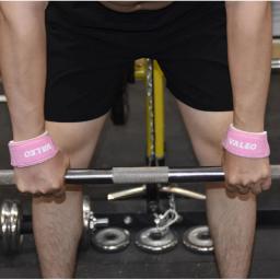 1 par de tiras de pulso para levantamento de peso, pulseira esportiva de silicone celular antiderrapante para academia, tração dura, treinamento de força, unissex - Image 3