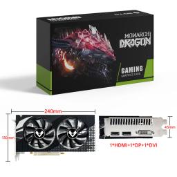 Soyo amd radeon rx580 8g placa gráfica gddr5 placa de vídeo hdmi dvi pcie3.0x16 jogos gpu rx 580 placas componentes do computador - Image 6
