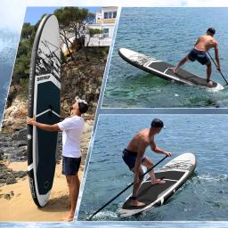Prancha de remo inflável para iniciantes, prancha de surf profissional antiderrapante com acessórios de mochila de bomba, esqui aquático SUP - Image 6