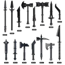 Medieval Armas Blocos de Construção para Crianças, Figuras Soldados do Exército, Acessórios Militares, Faca Espada, Machado Broadsword, Bricks Brinquedos - Image 4