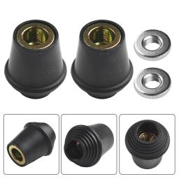 Equipamento essencial de baterista, 2 peças de pés de borracha para pernas de tambor baixo tom, material de liga, artesanato, componentes antiferrugem - Image 1