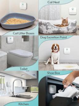 DownyPaws-Purificador Inteligente de Odor para Gato, Desodorizador de Litter, Purificador de Ar para Cachorro, 4000mAh, Desodorante Pet Litter - Image 6