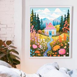 Kit de Pintura por Números para Adultos, DIY, Acrílico, Digital, Pintura a Óleo, Tela, Arte da Parede, Presente, Sem Moldura, Montanhas e Montanhas - Image 3