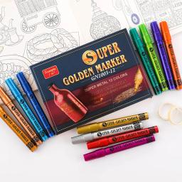 Marcadores de tinta metálica permanente à prova d'água, Canetas para pintura cerâmica, Material de desenho de tecido - Image 4